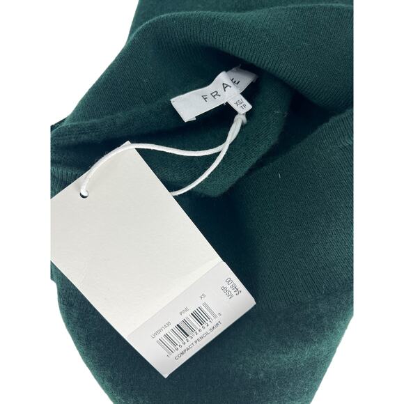 Frame Cashmere Blend Compact Pencil Skirt in Pine - Picture 8 of 13